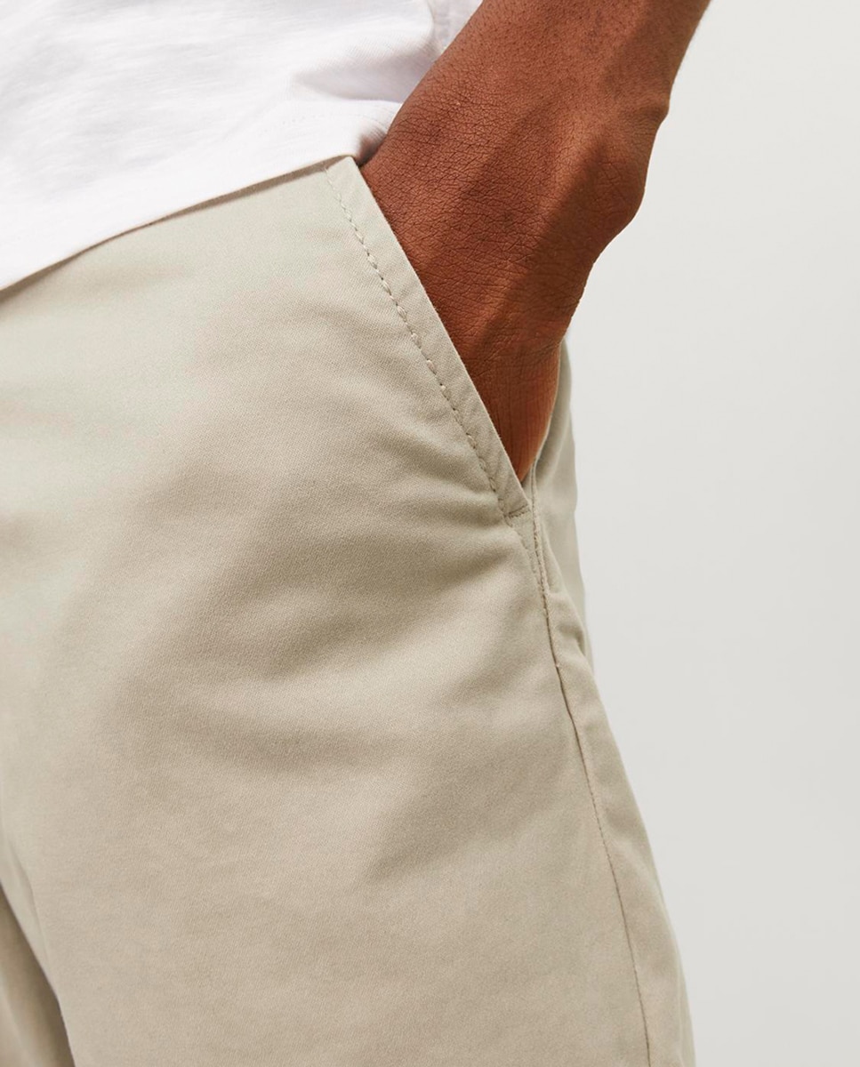 Bermudas chino verdes Bege-6