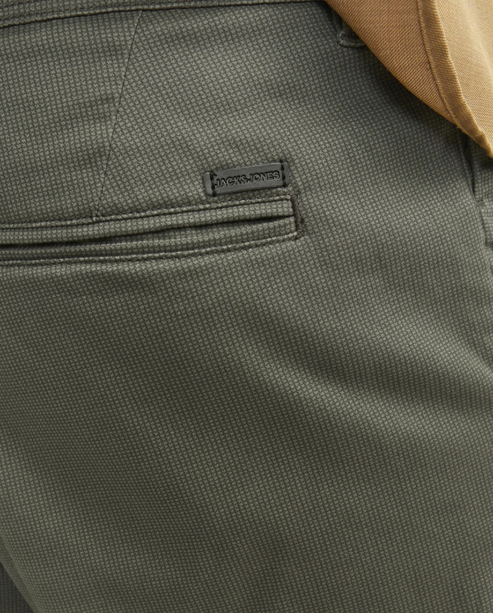 Bermudas Chino com Estampado Verde-6