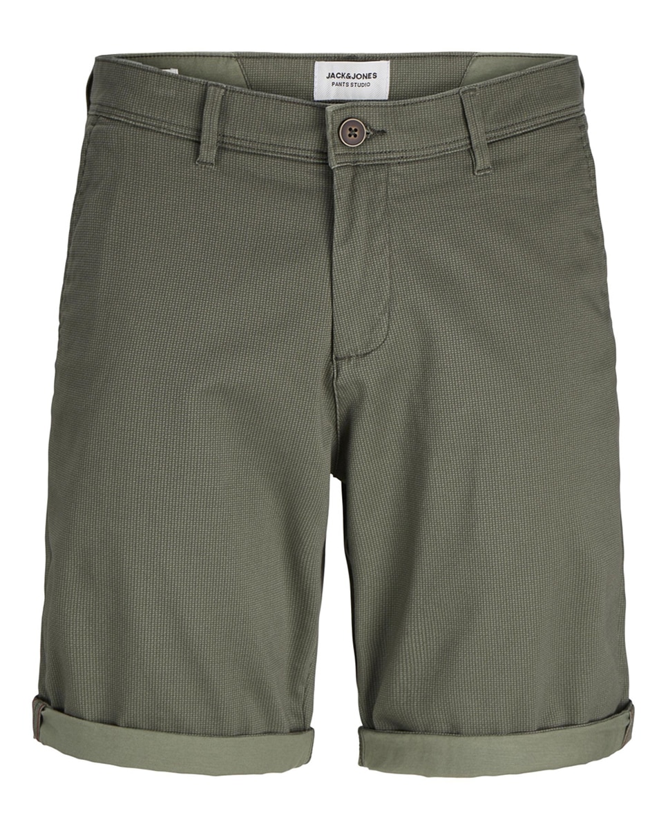 Bermudas Chino com Estampado Verde-7
