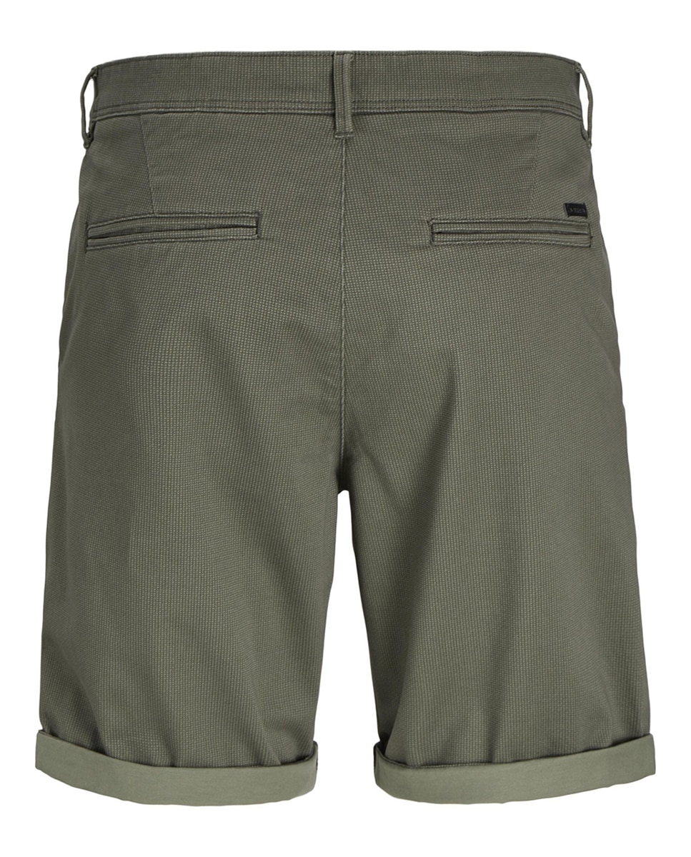 Bermudas Chino com Estampado Verde-8