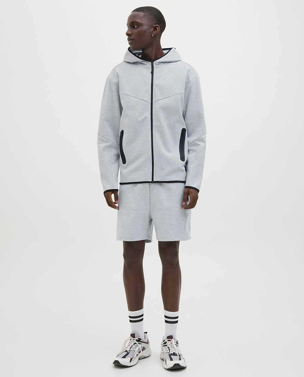 Bermudas con bolsillos a contraste laterales de hombre - Jack & Jones - Gris Gris-1