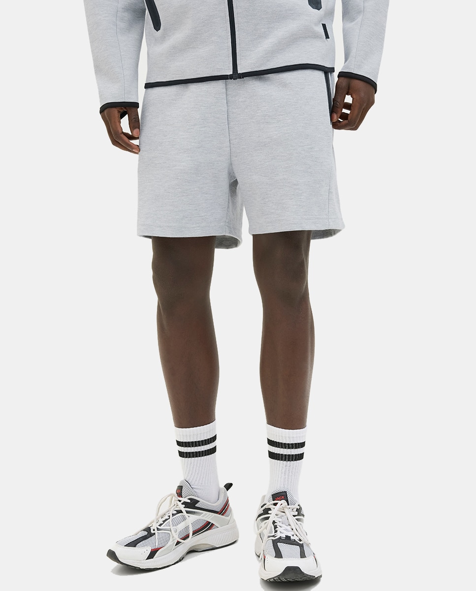 Bermudas con bolsillos a contraste laterales de hombre - Jack & Jones - Gris Gris-2