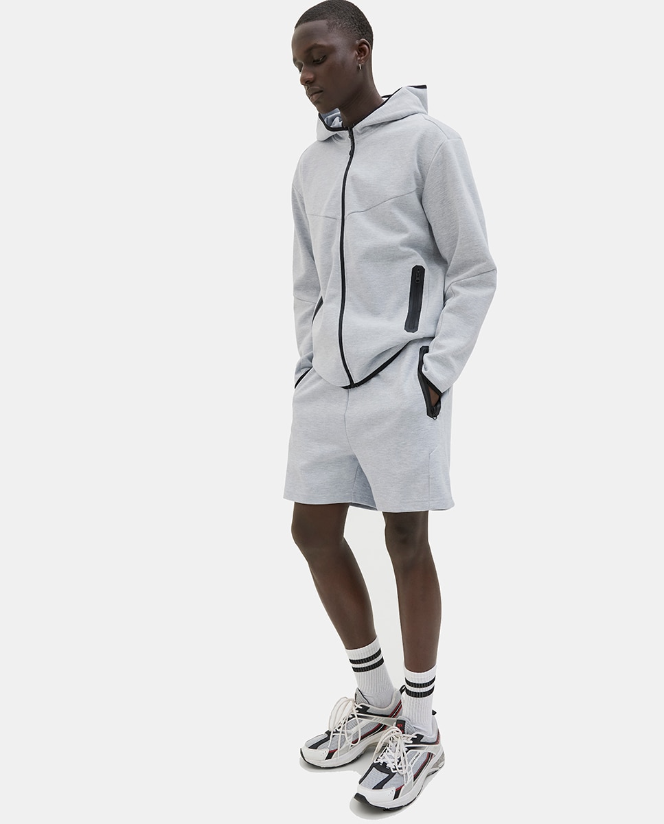 Bermudas con bolsillos a contraste laterales de hombre - Jack & Jones - Gris Gris-8