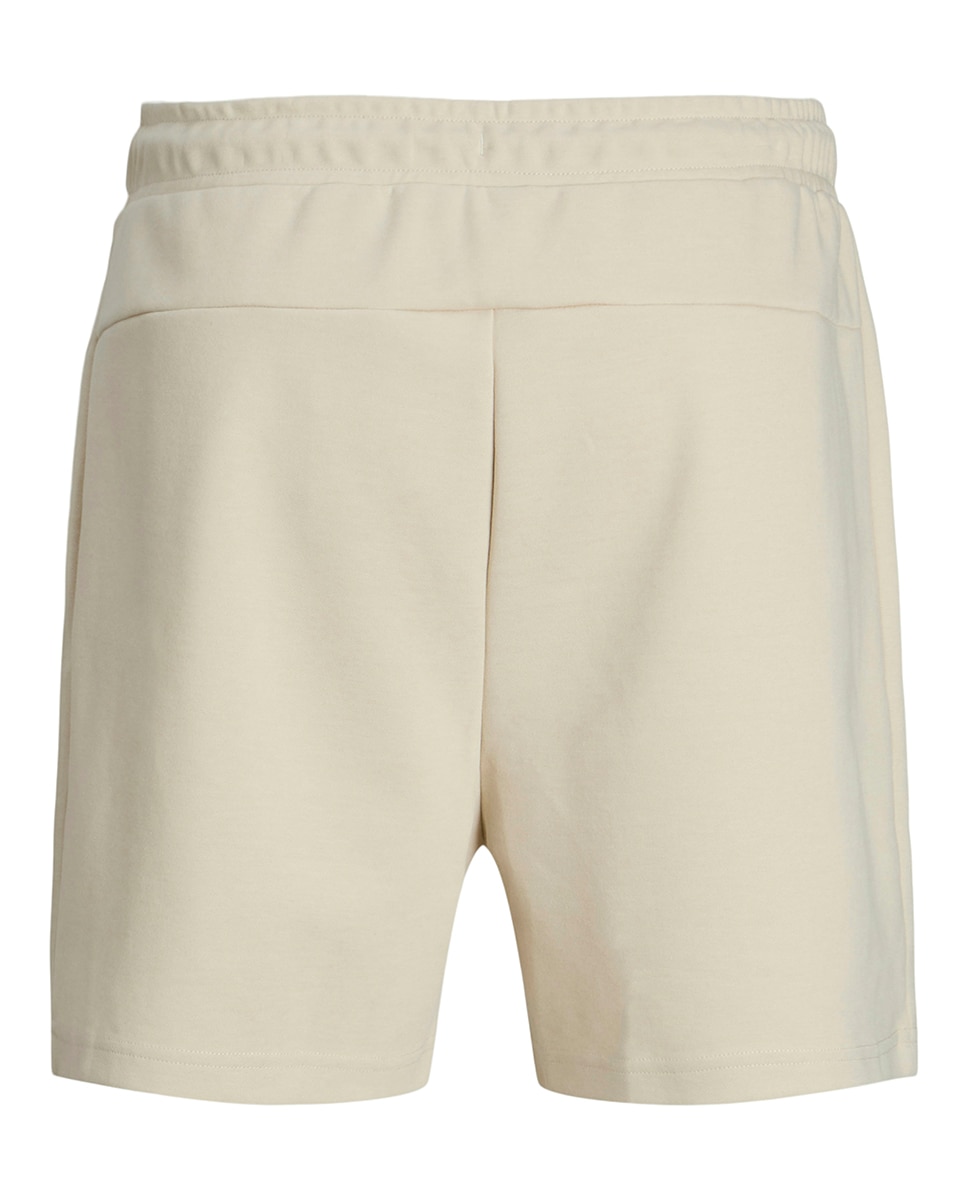 Bermudas com Bolsos Laterais em Contraste Bege-10