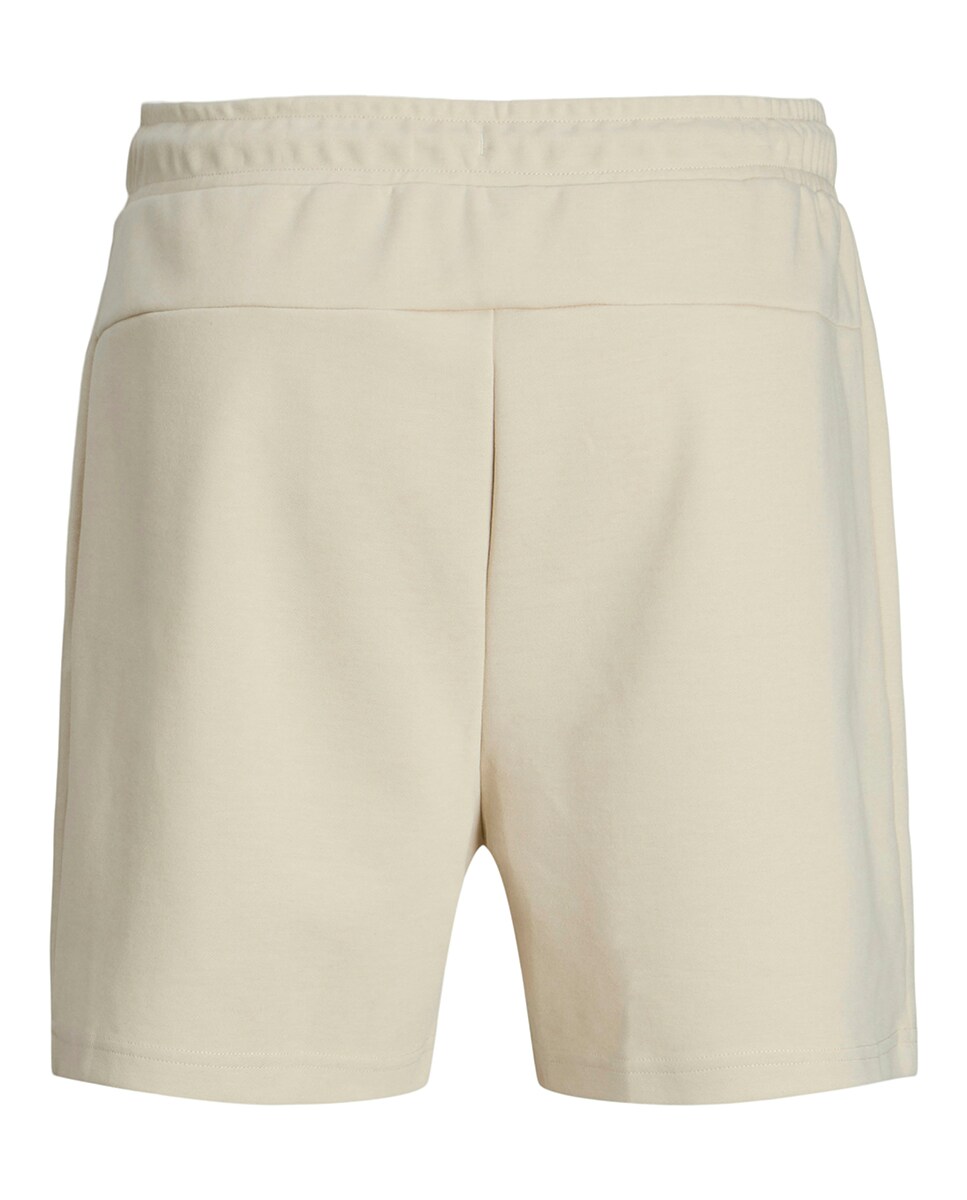 Bermudas com Bolsos Laterais em Contraste Bege-10