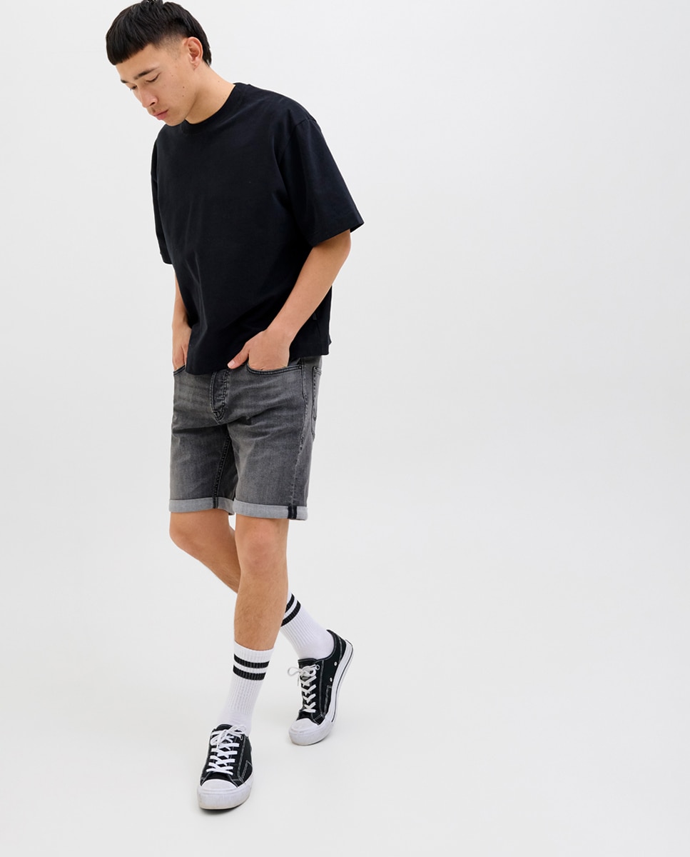 Bermudas de Ganga Regular Fit Cinzento-3