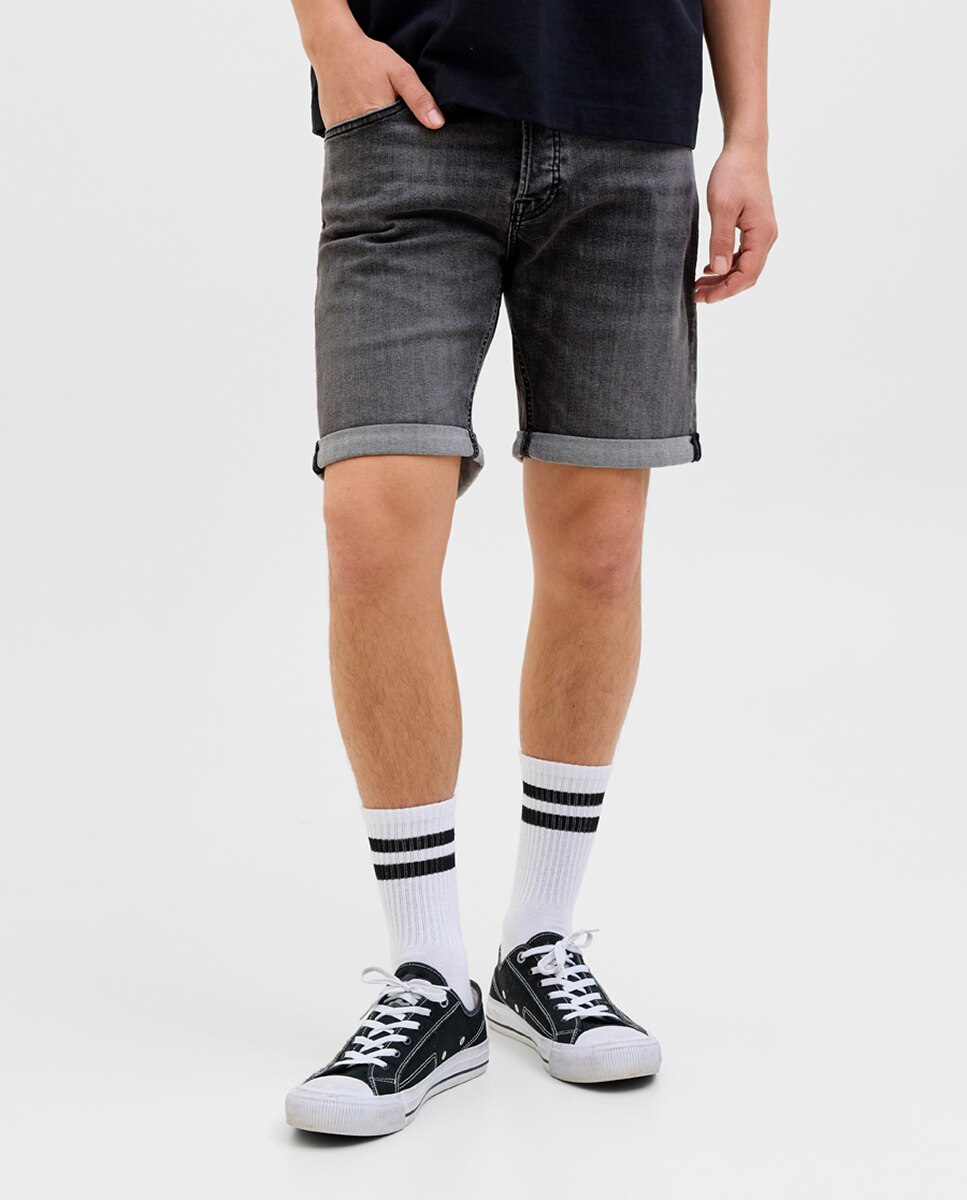 Bermudas de Ganga Regular Fit Cinzento-4