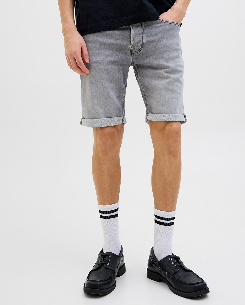 Bermudas de Ganga Regular Fit Cinzento-2