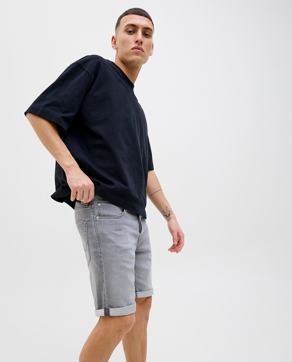 Bermudas de Ganga Regular Fit Cinzento-6
