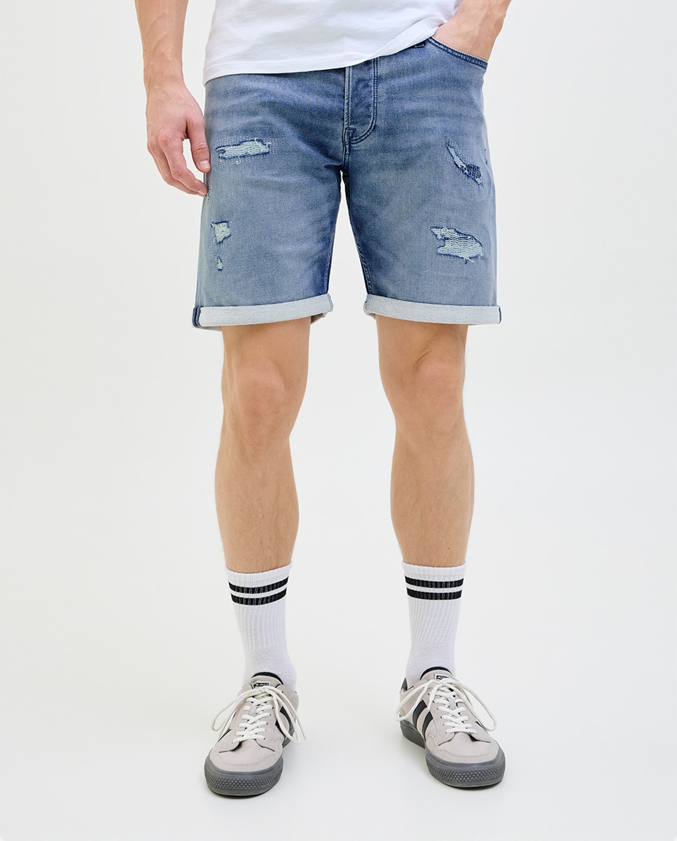 Bermudas de Ganga Regular Fit Azul-2