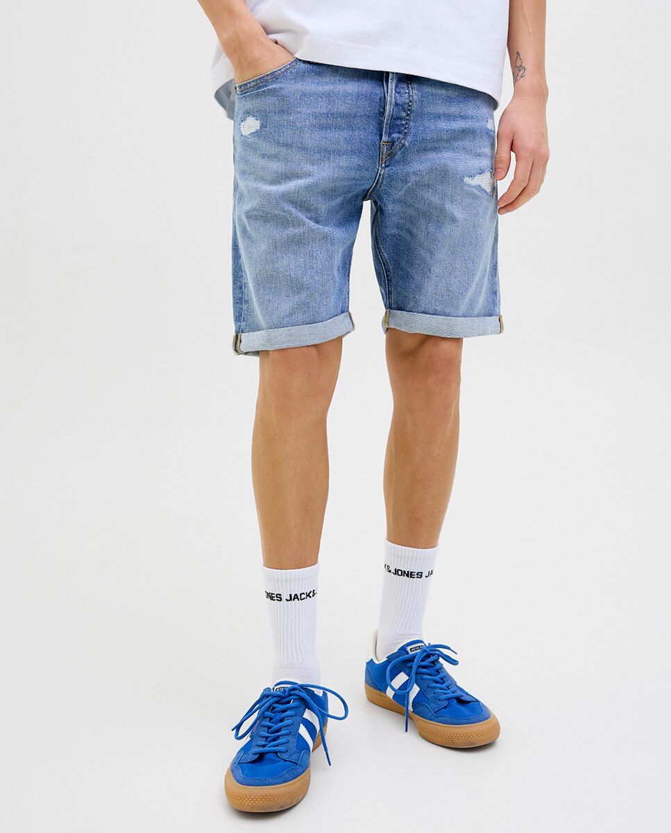 Bermudas de Ganga Regular Fit Azul-2
