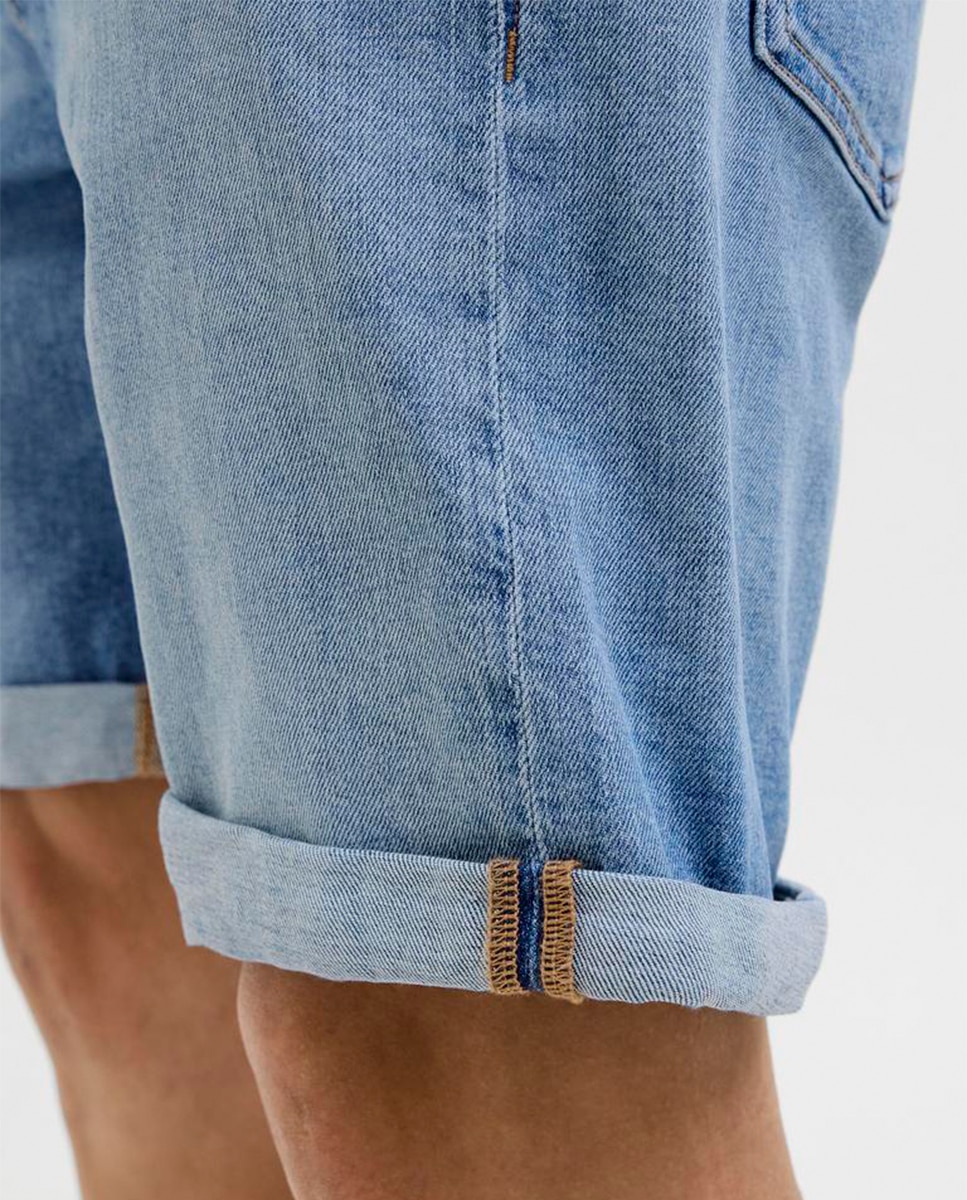 Bermudas de Ganga Regular Fit Azul-5