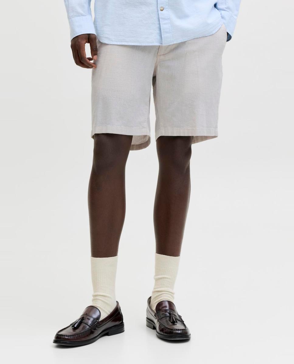 Bermudas Chino Slim Bege-2