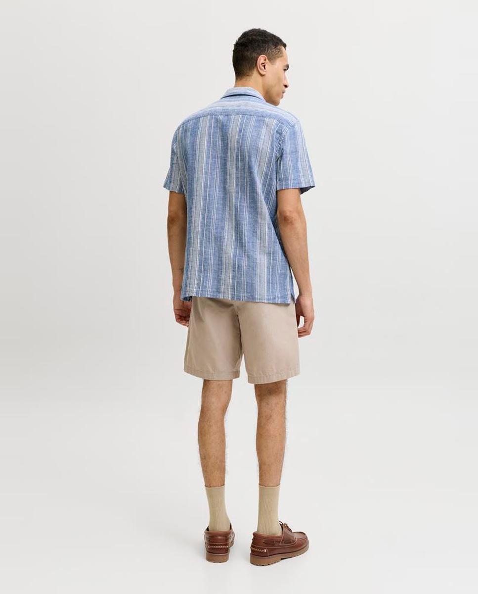 Bermudas Tipo Joggers Bege-3