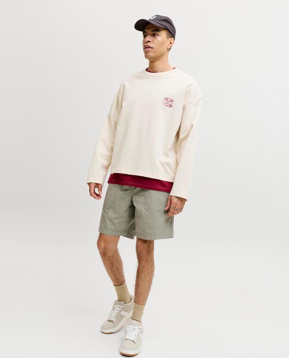 Bermudas Tipo Joggers Verde-8