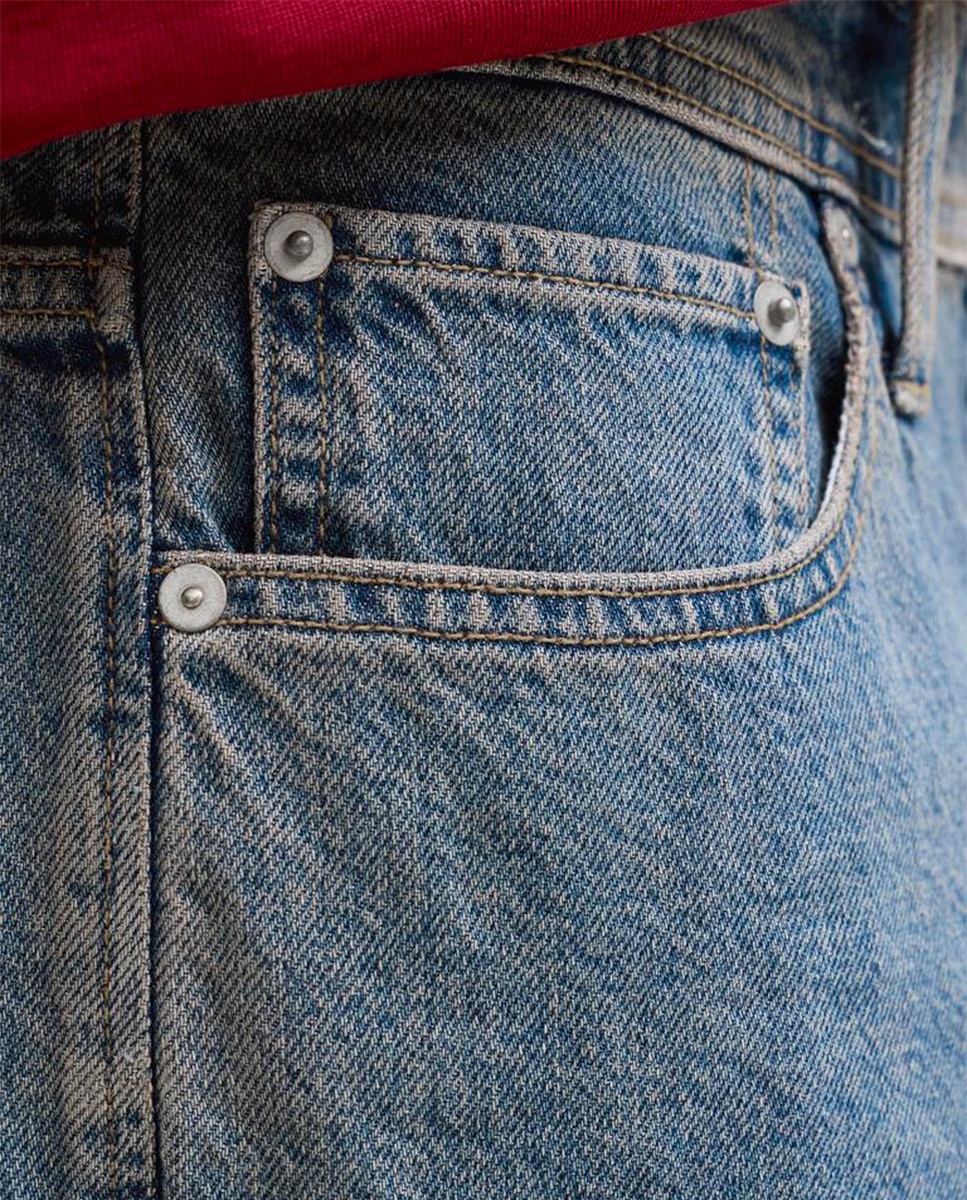 Bermudas de Ganga Relaxed Fit Azul-4