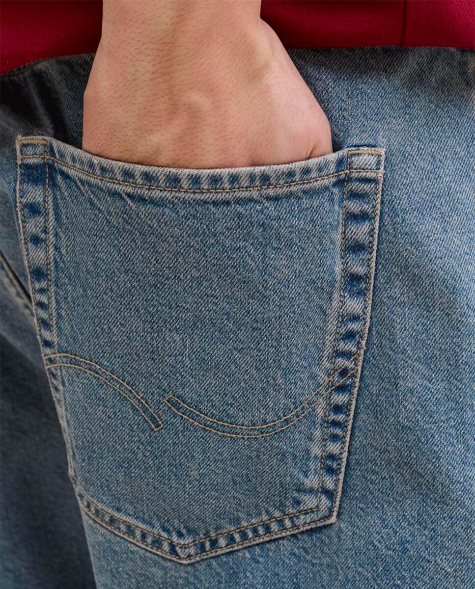 Bermudas de Ganga Relaxed Fit Azul-5