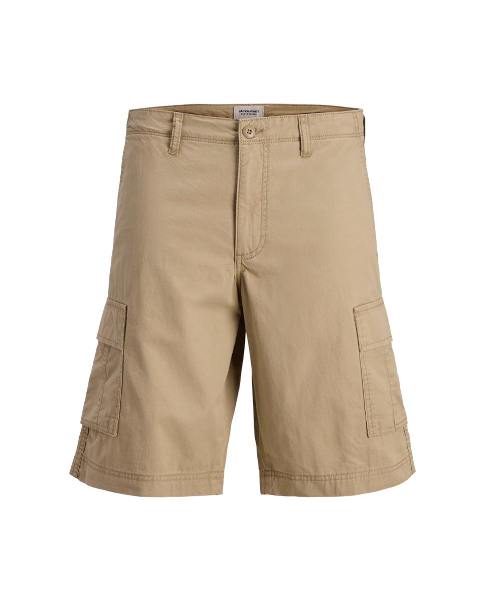 Bermudas Cargo Lisas Bege-5