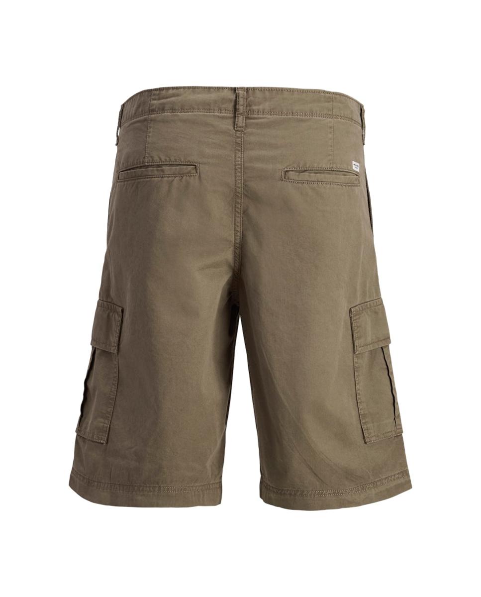 Bermudas Cargo Lisas Castanho-2