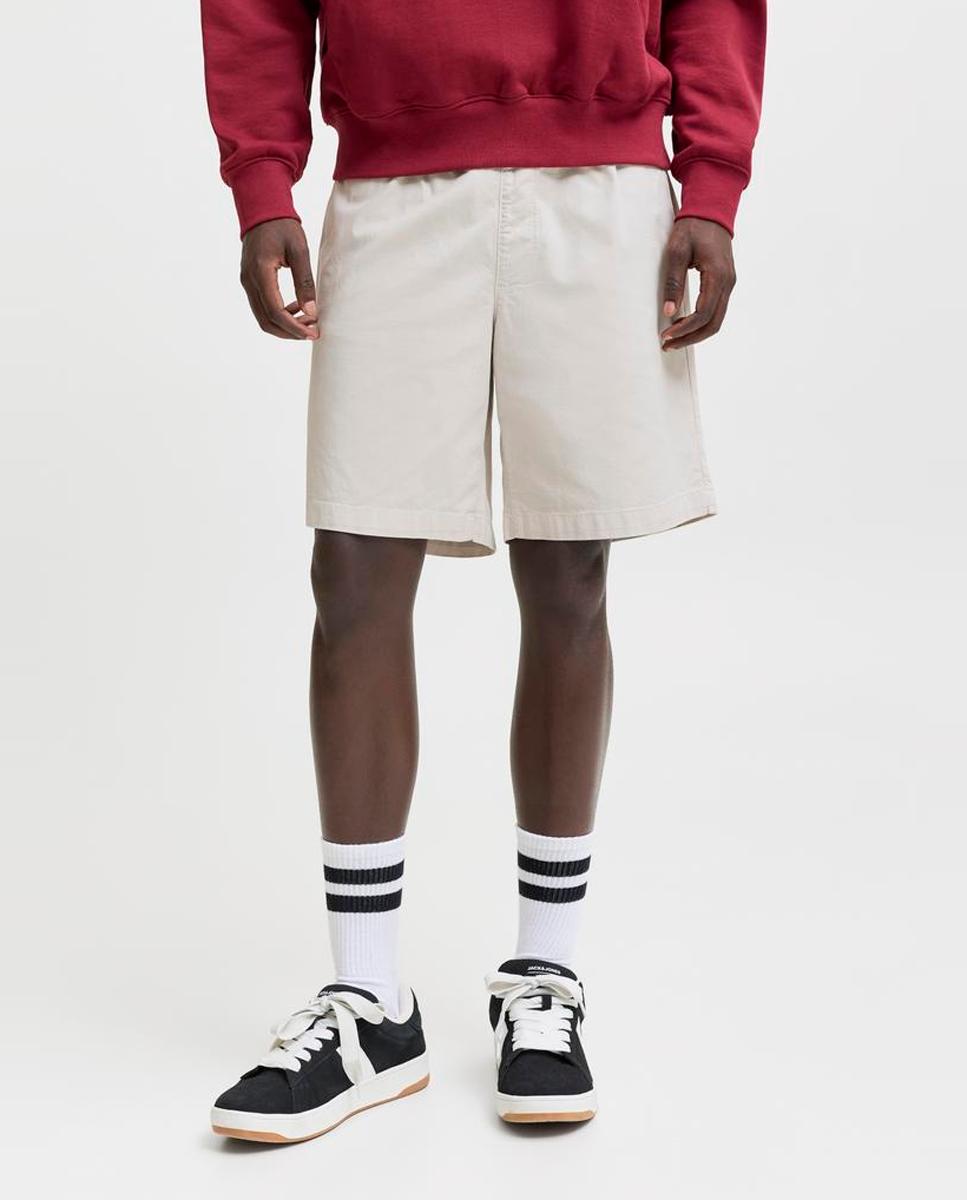 Bermudas Jogger Relaxed Fit Bege-2
