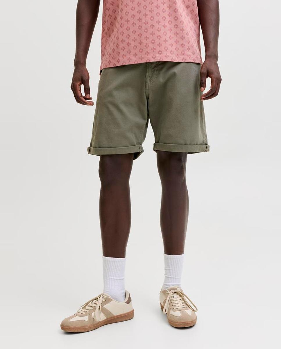 Bermuda de hombre cinco bolsillos lisa - Jack & Jones - Verde Verde-2