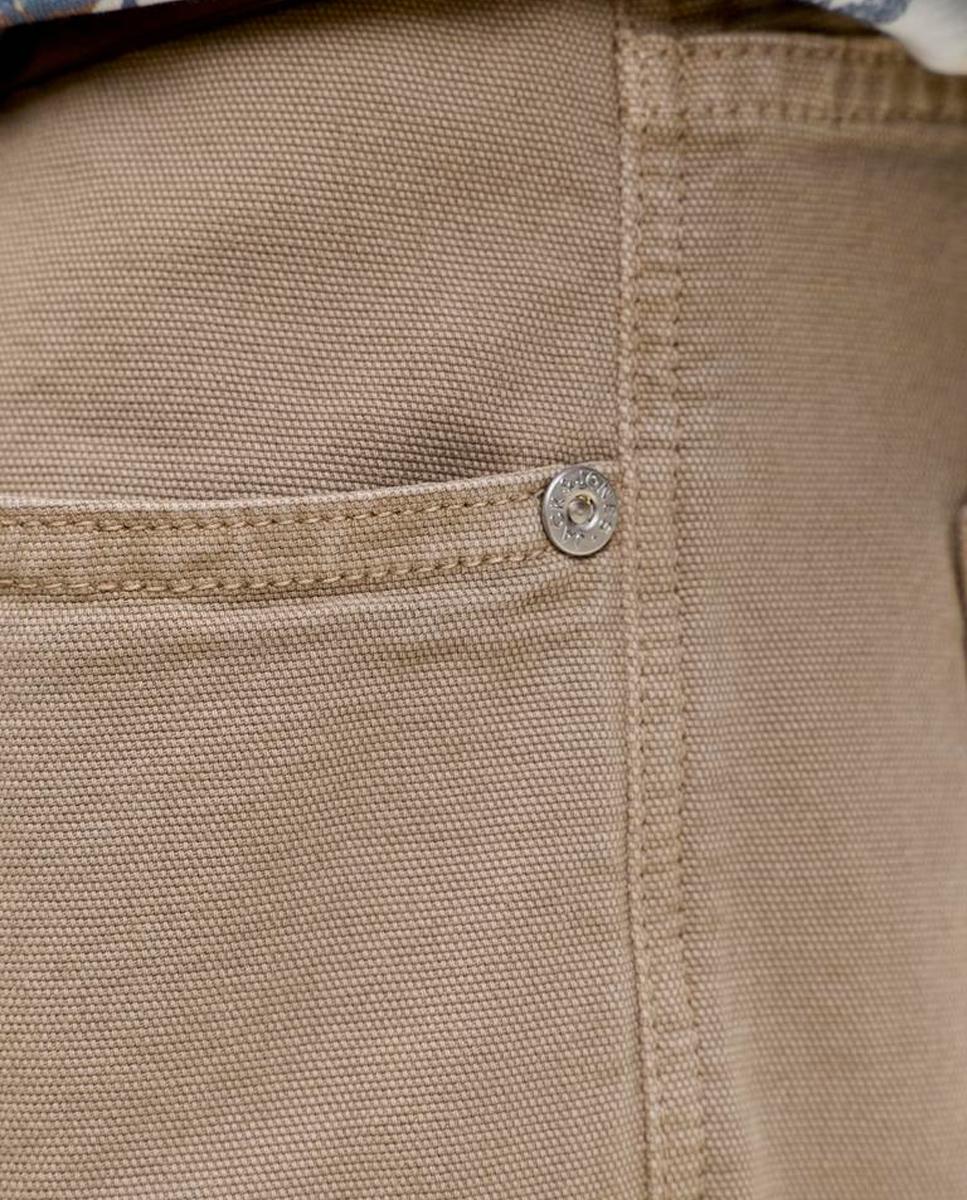 Bermudas Lisas com Cinco Bolsos Castanho-6