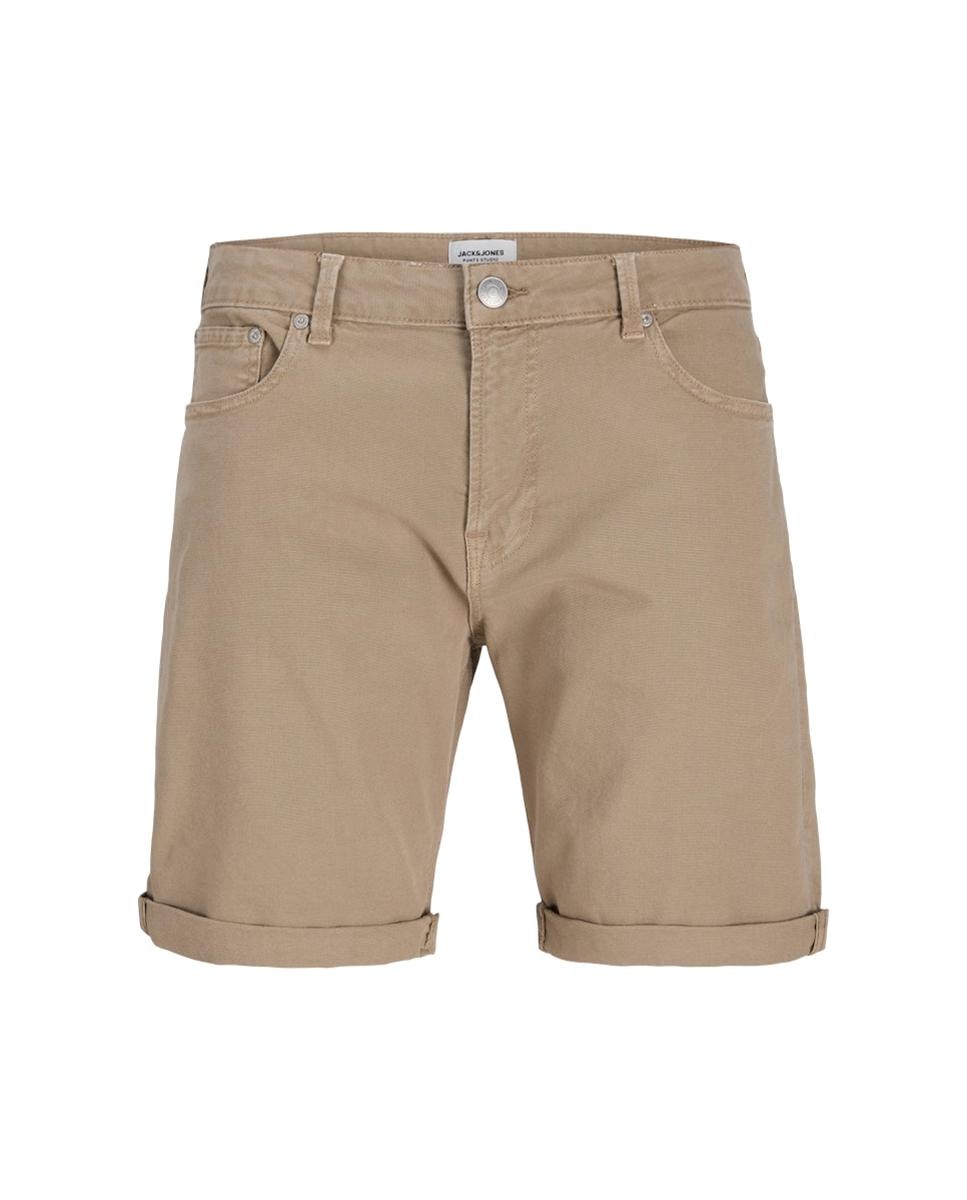 Bermudas Lisas com Cinco Bolsos Castanho-7