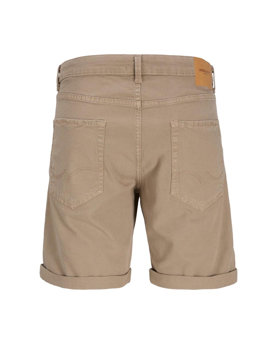 Bermudas Lisas com Cinco Bolsos Castanho-8