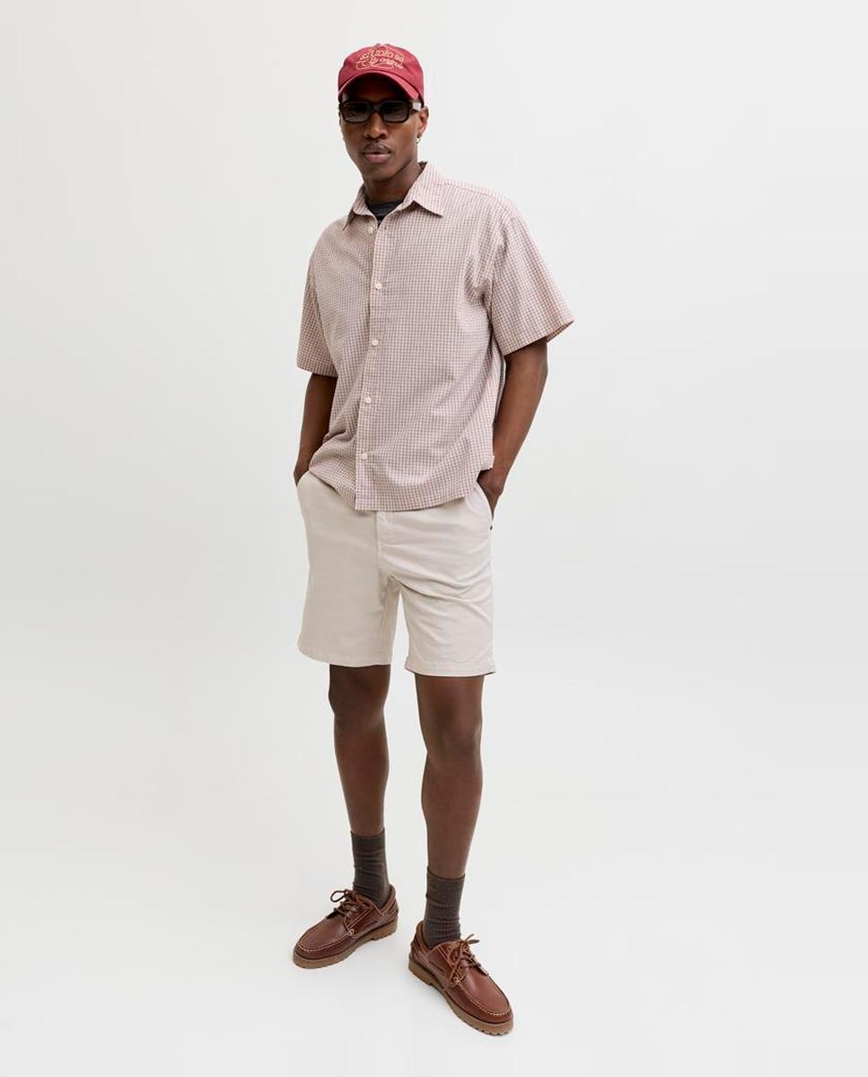 Bermudas Chino Relaxed Fit Bege-4