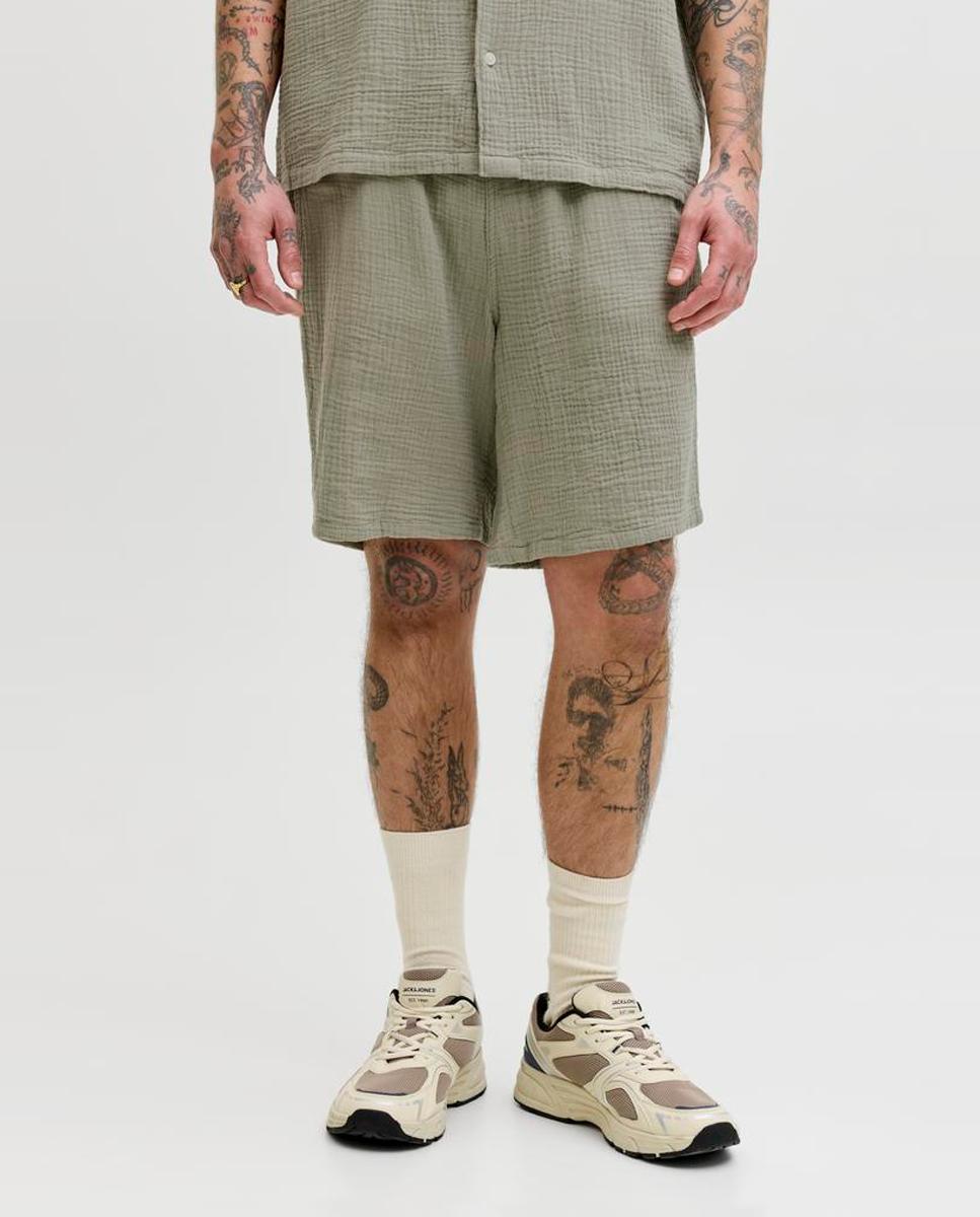 Bermudas Jogger Relaxed Fit Verde-claro-2
