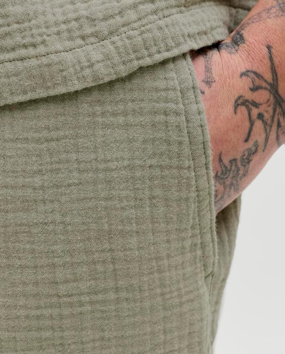 Bermudas Jogger Relaxed Fit Verde-claro-6