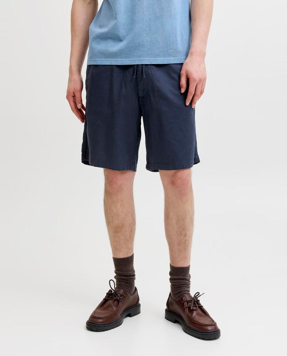 Imagen 2 de Bermuda jogger de hombre con cintura elástica - Jack & Jones - Azul marino Azul marino