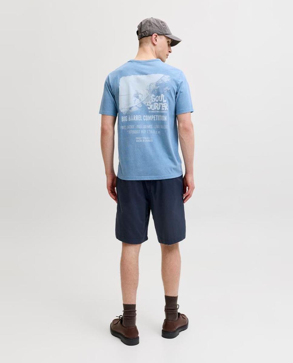 Imagen 3 de Bermuda jogger de hombre con cintura elástica - Jack & Jones - Azul marino Azul marino