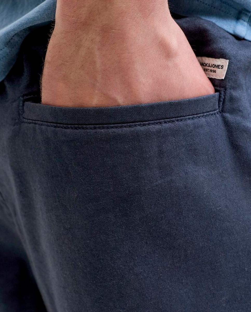 Imagen 4 de Bermuda jogger de hombre con cintura elástica - Jack & Jones - Azul marino Azul marino