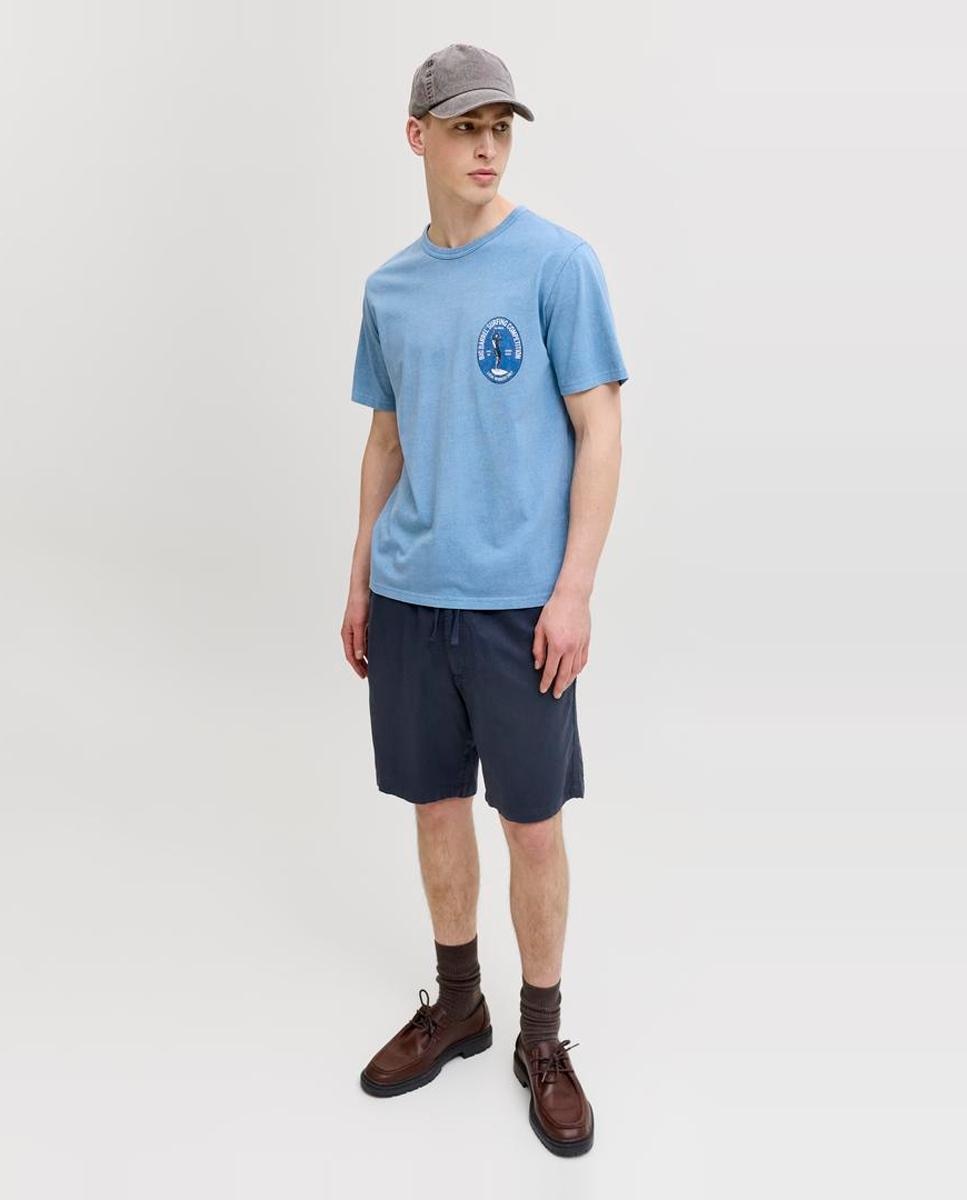 Imagen 8 de Bermuda jogger de hombre con cintura elástica - Jack & Jones - Azul marino Azul marino