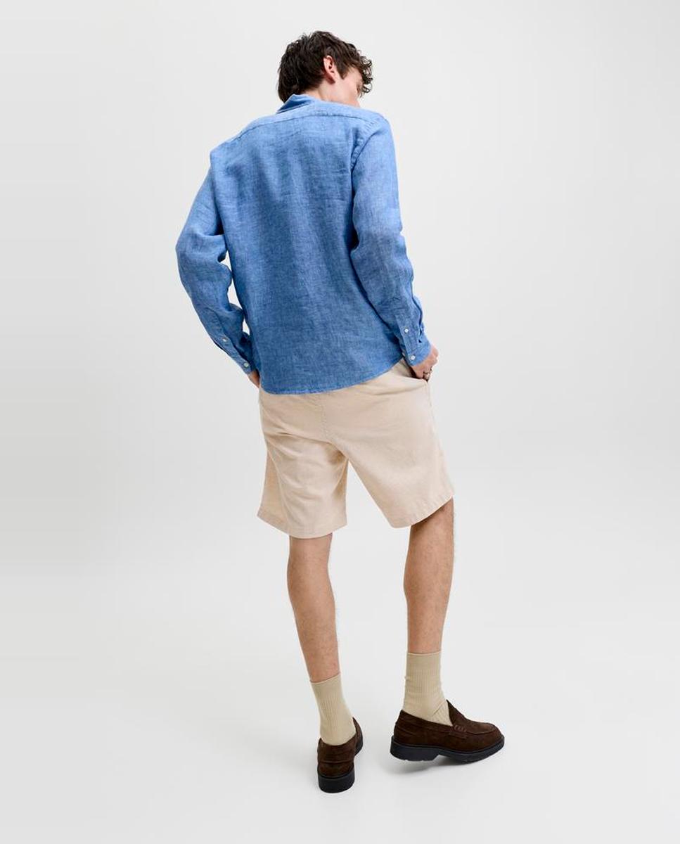 Bermudas Jogger com Cintura Elástica Creme-5