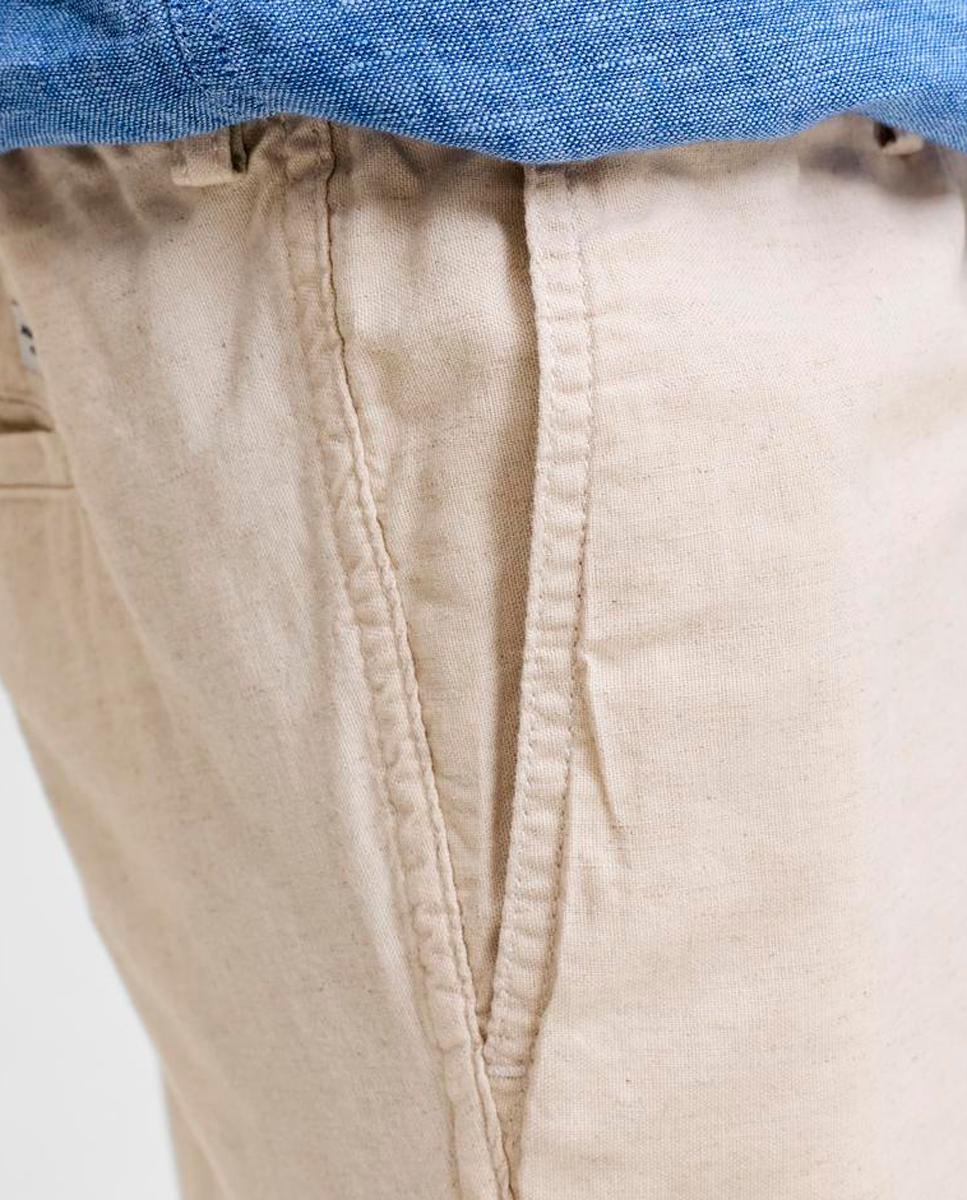 Bermudas Jogger com Cintura Elástica Creme-6