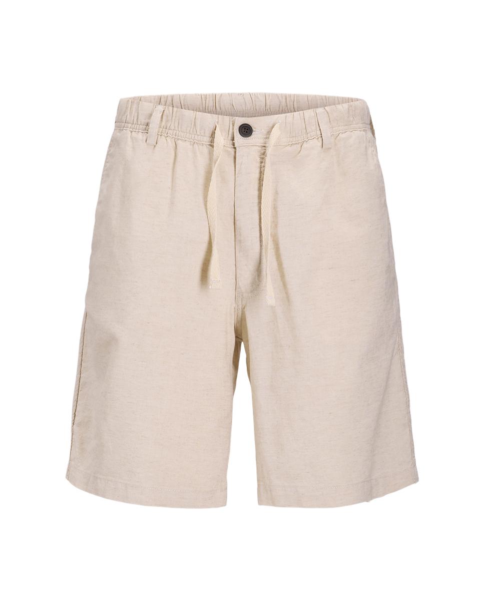 Bermudas Jogger com Cintura Elástica Creme-7