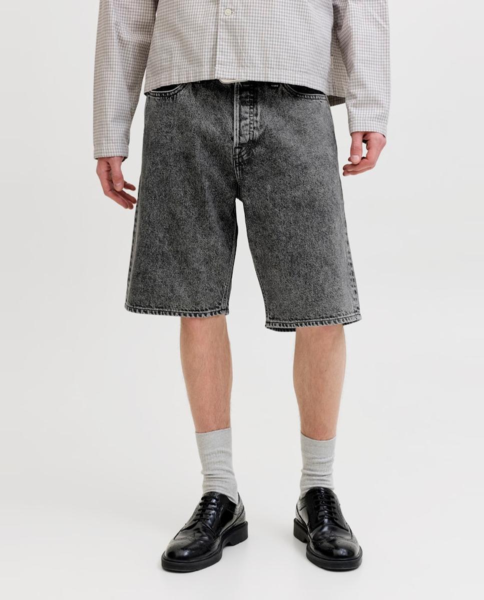 Bermudas de Ganga Baggy Fit Cinzento-2
