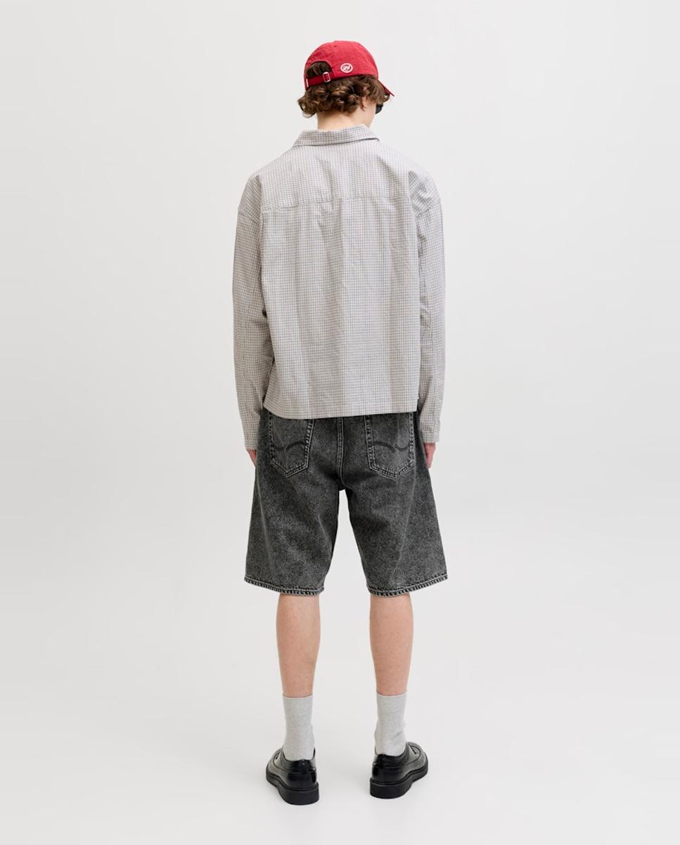 Bermudas de Ganga Baggy Fit Cinzento-4