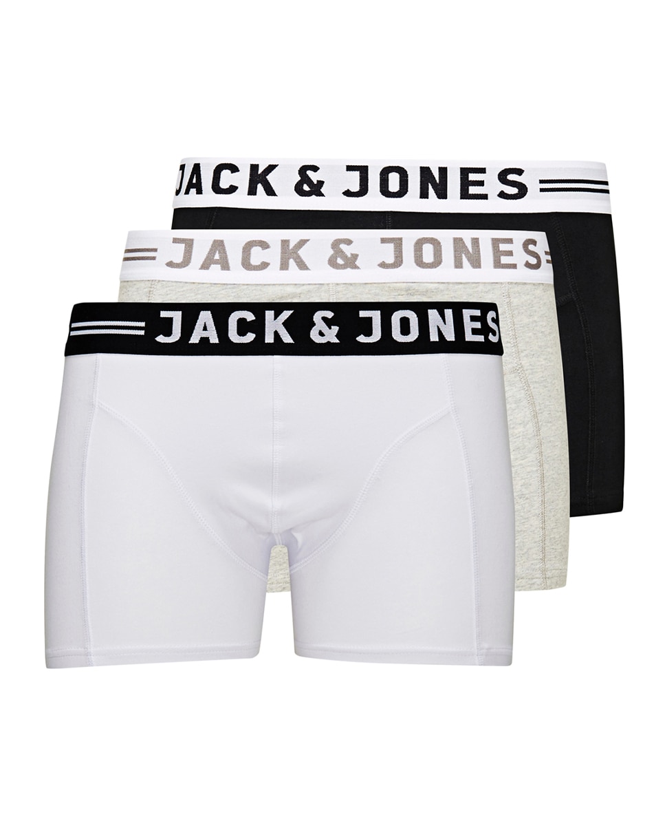 Pack de 3 bóxers de punto de hombre grises - Jack & Jones - Gris Gris-8
