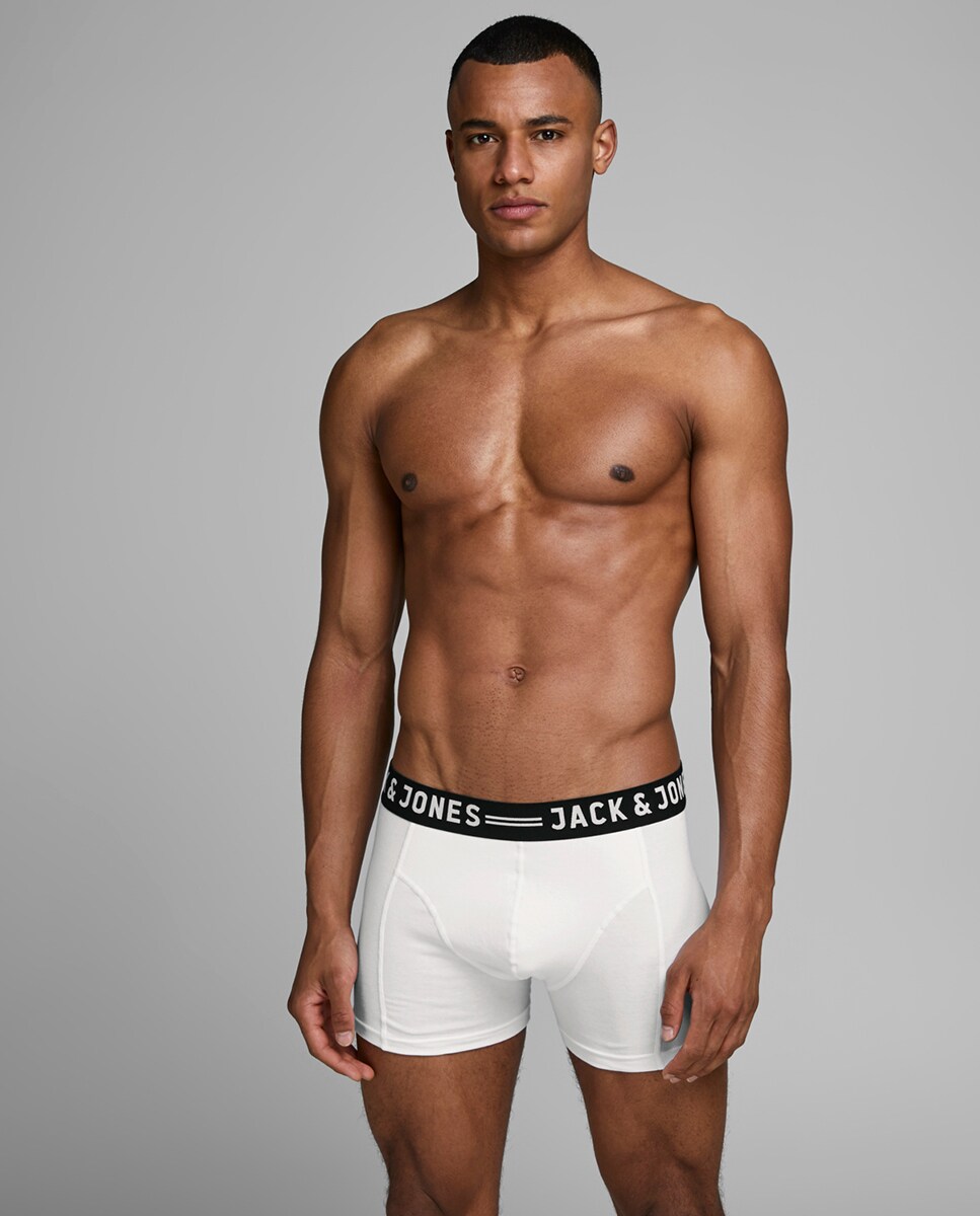 Pack de Três Boxers de Malha Branco-4