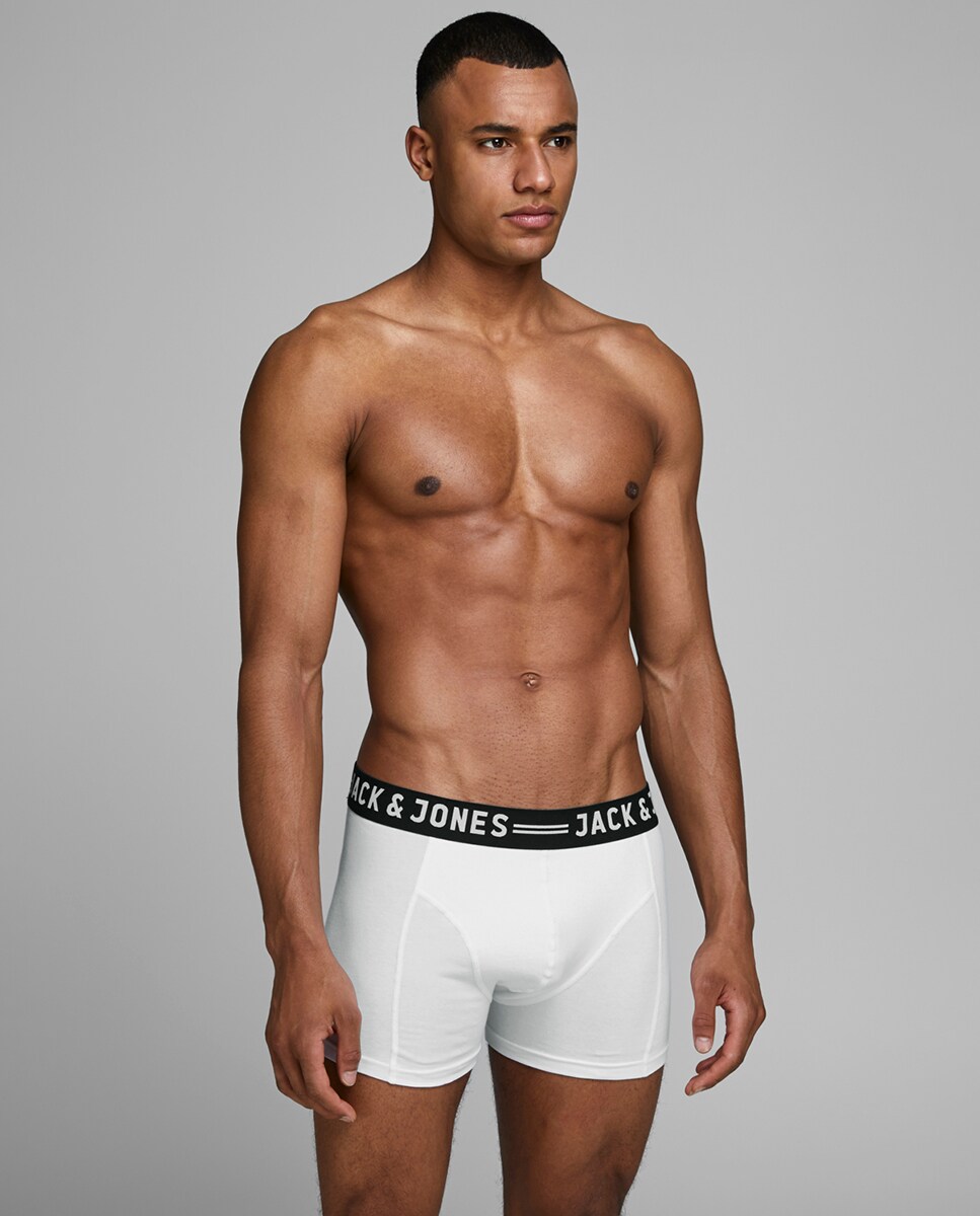 Pack de Três Boxers de Malha Branco-5