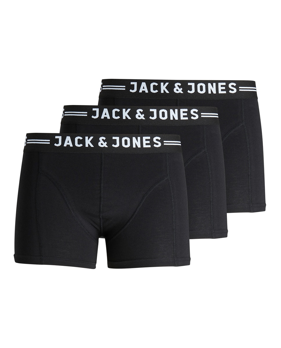 Pack de 3 boxers de malha cinzentos Preto-7