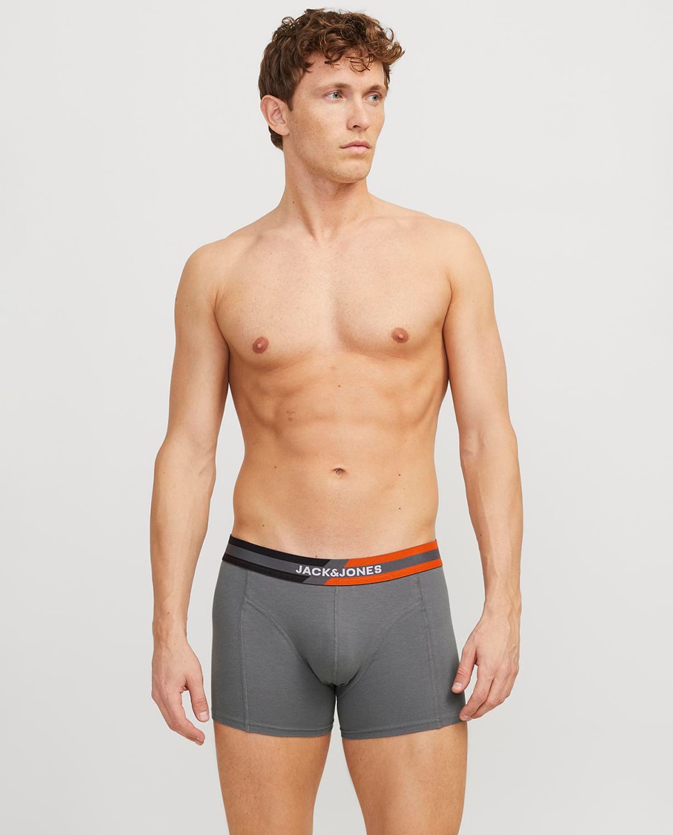 Pack de 3 Boxers com Logótipo e Cintura Elástica Azul-3