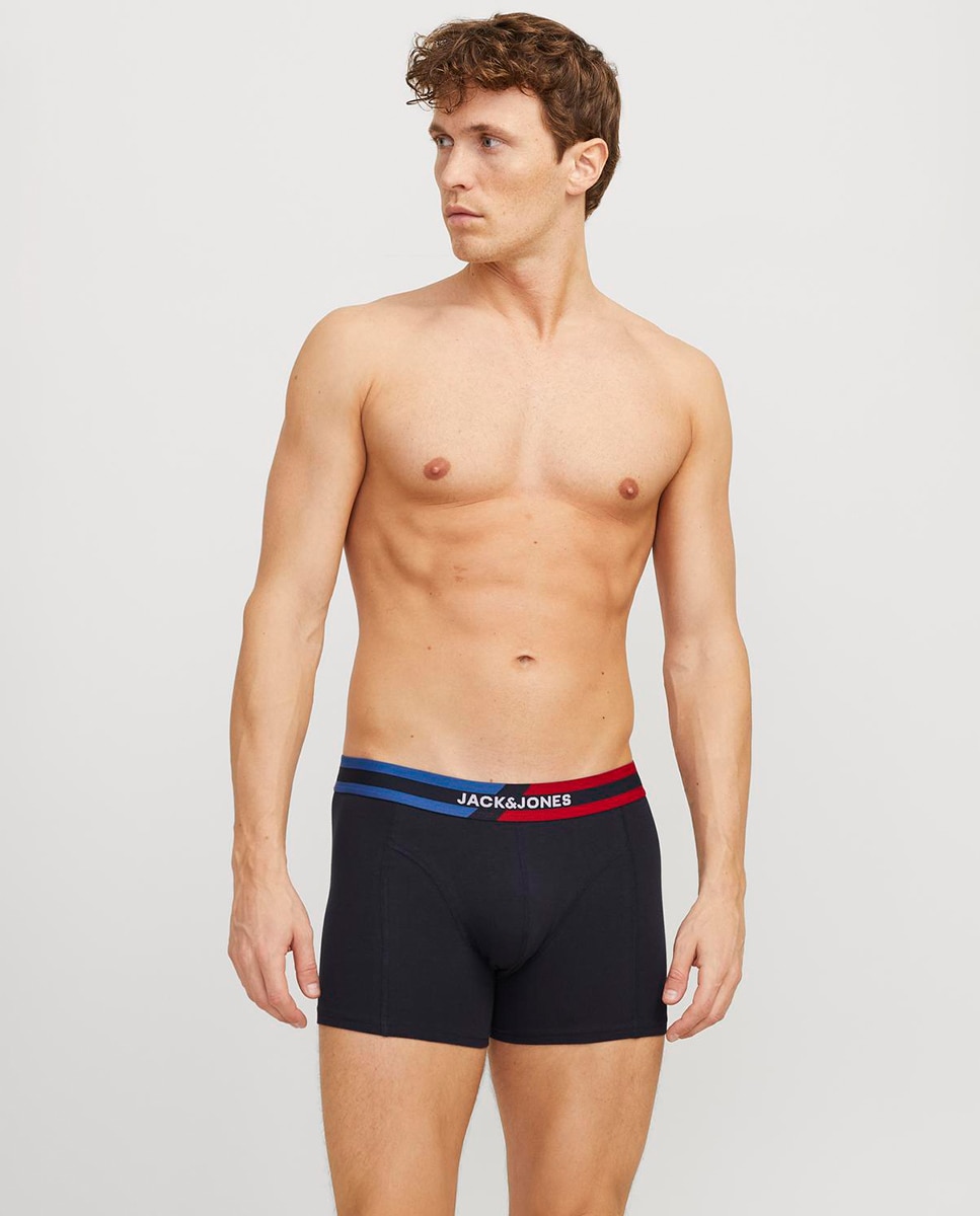 Pack de 3 Boxers com Logótipo e Cintura Elástica Azul-4