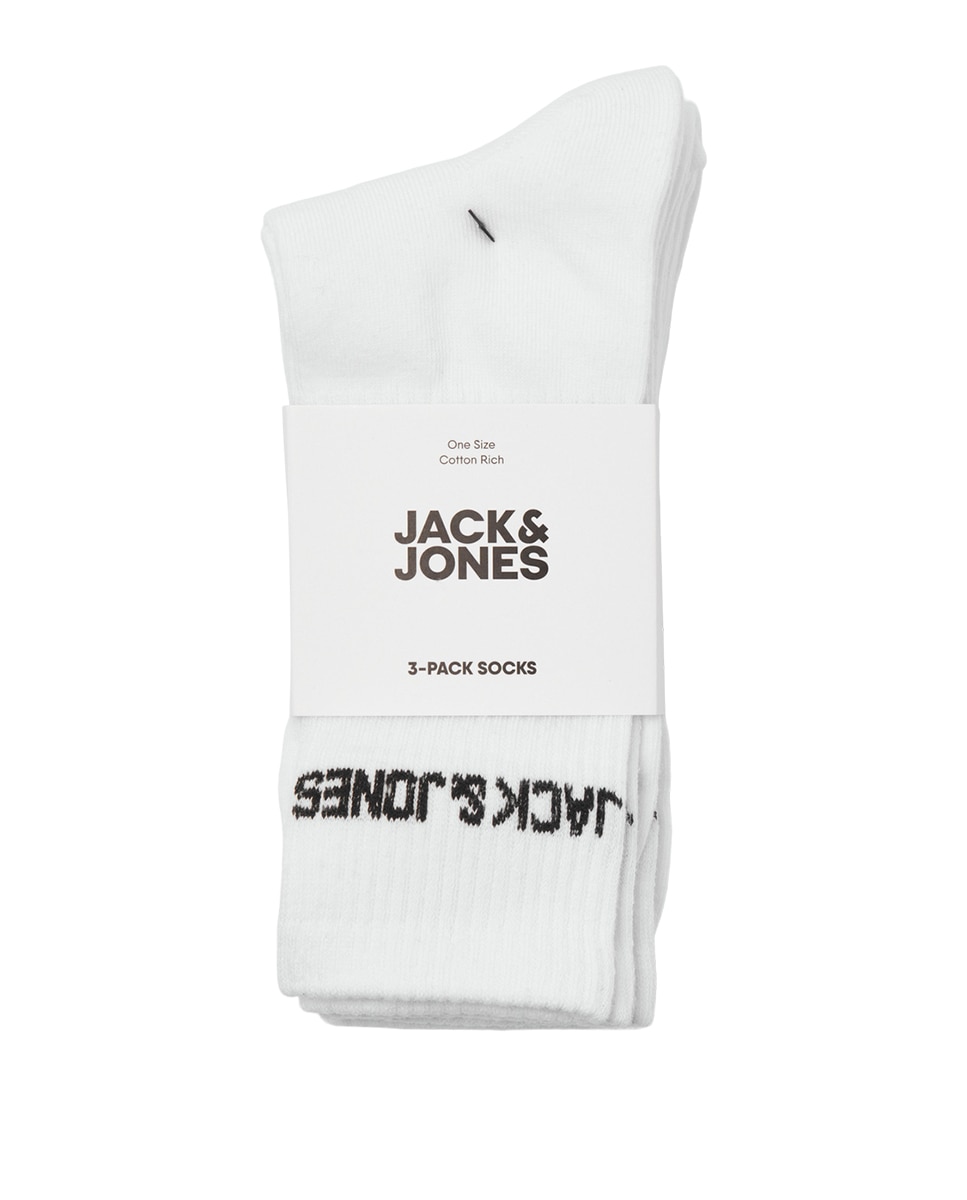 Pack de Três Pares de Meias de Treino de Cano Médio Branco-2