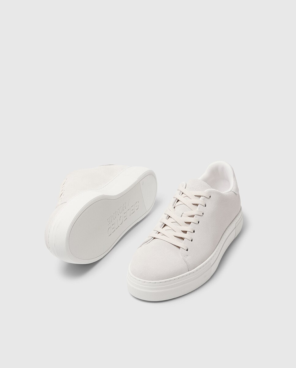 Sapatilhas Desportivas em Pele Branco-2