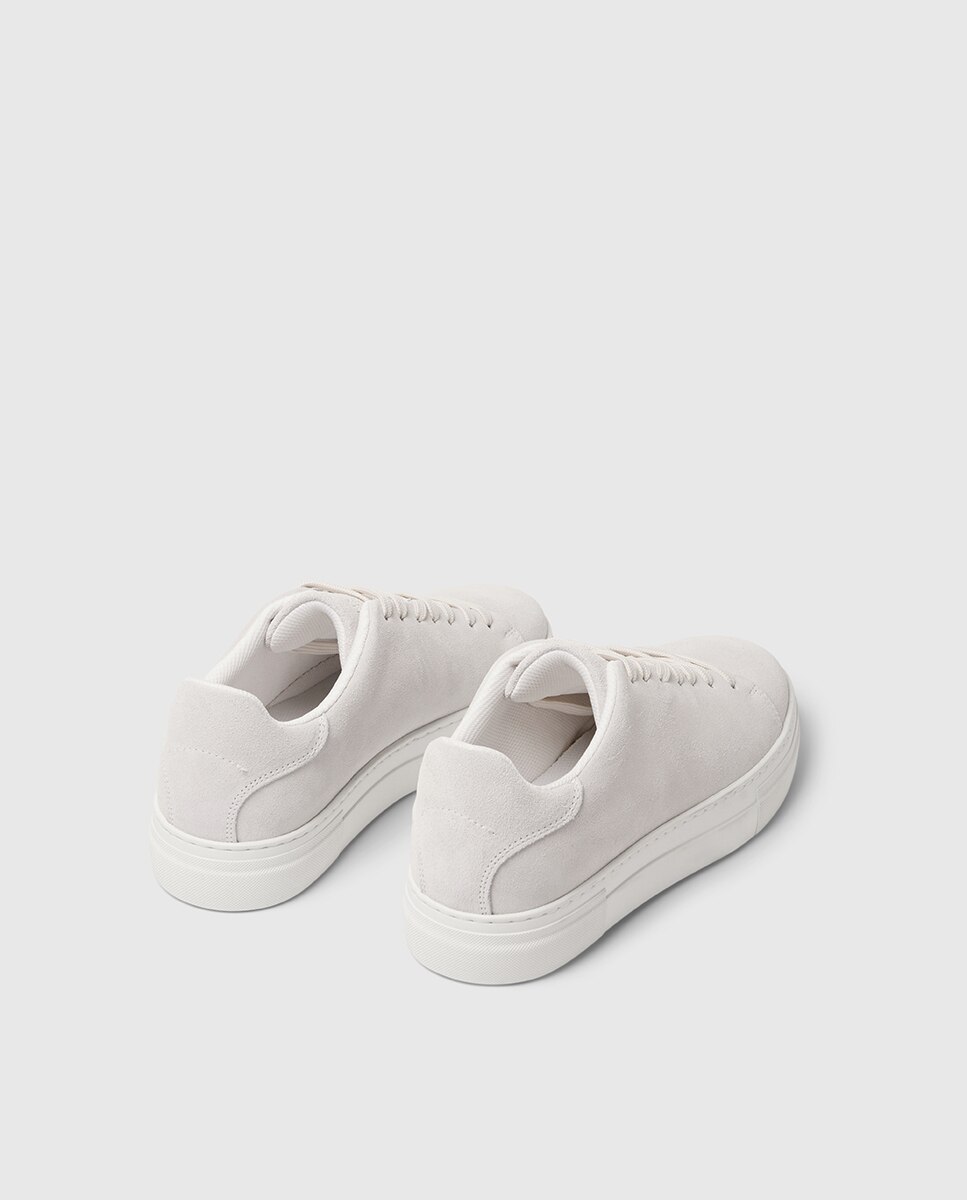 Sapatilhas Desportivas em Pele Branco-3