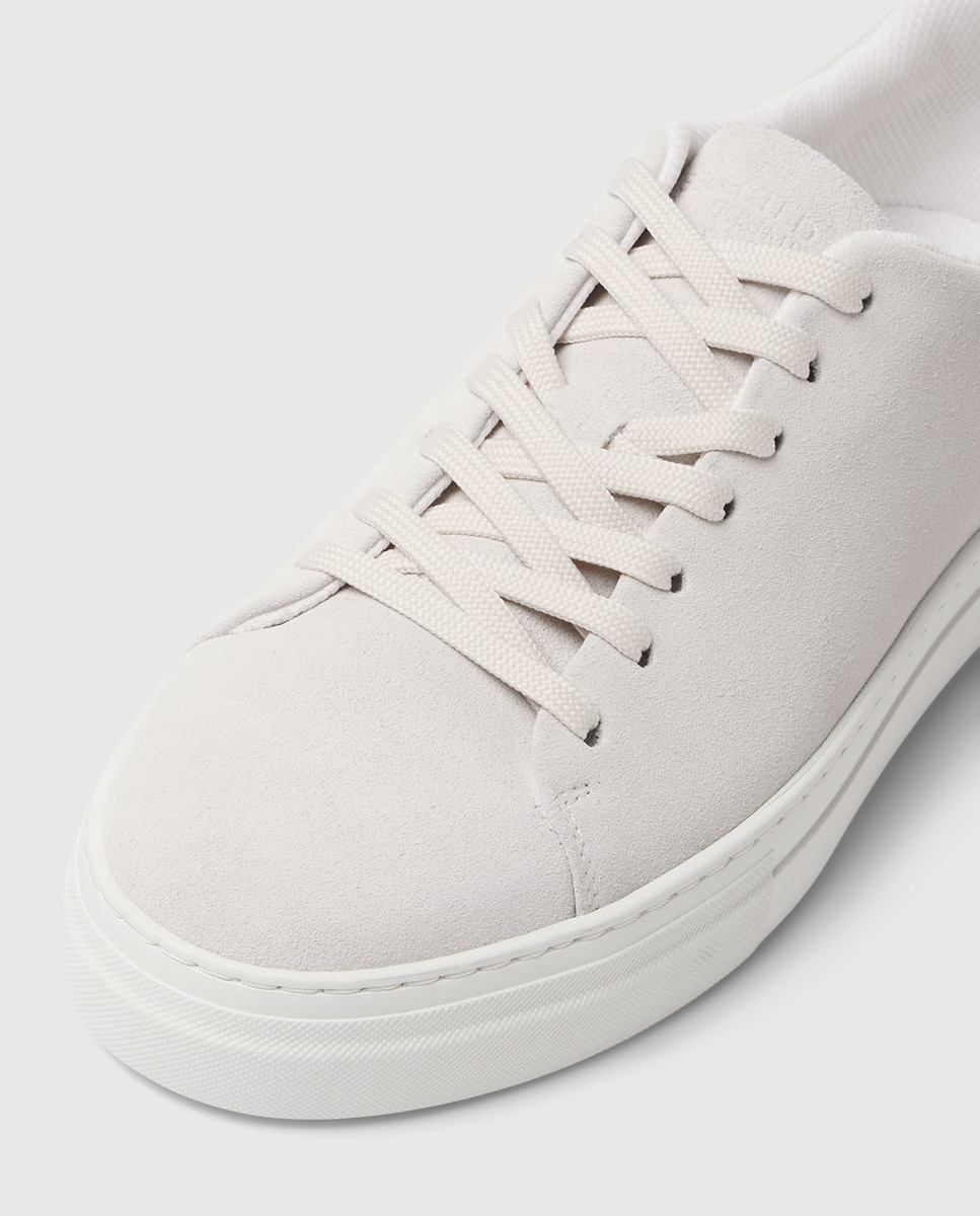 Sapatilhas Desportivas em Pele Branco-4